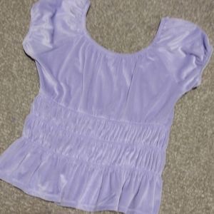 Lilac colored short sleeves top